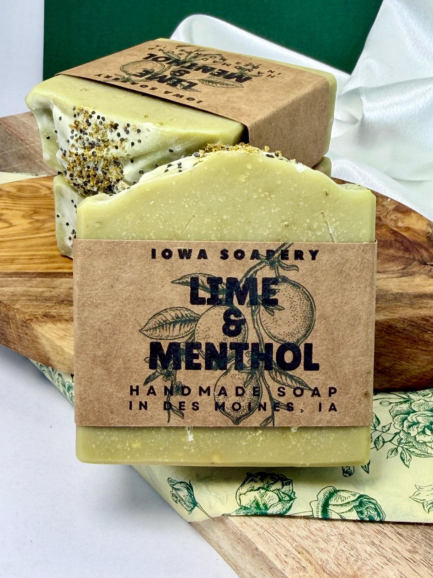Lime & Menthol Soap (Cooling Exfoliation) – Fresh Citrus Cooling Bar (~5oz)