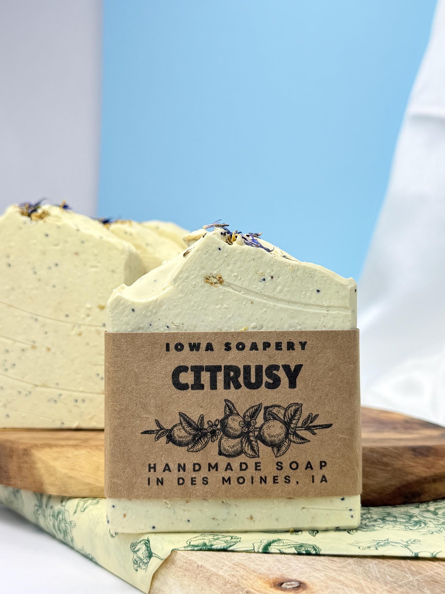 Citrusy Lemon Soap (Exfoliating) – Bright Citrus Scrub Bar (~5oz)