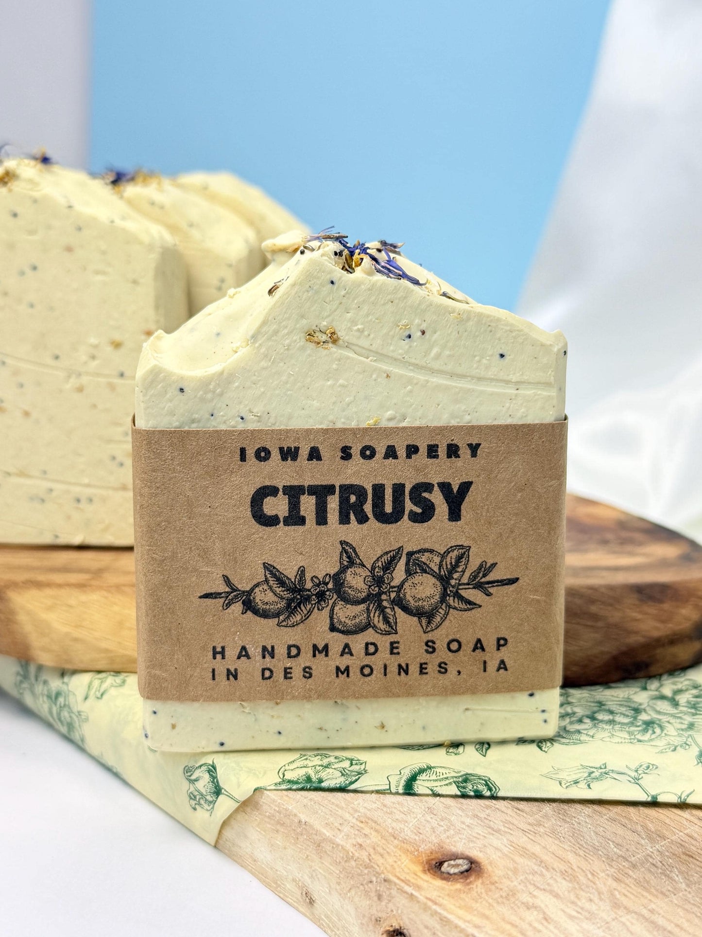 Citrusy Lemon Soap (Exfoliating) – Bright Citrus Scrub Bar (~5oz)