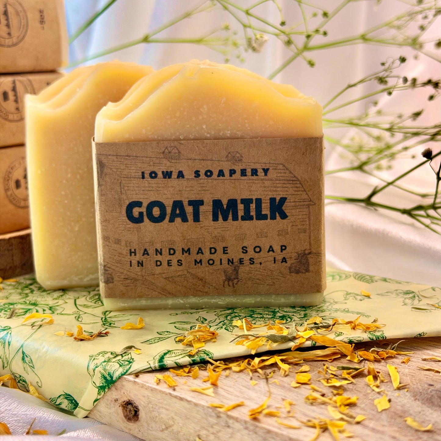 Goat Milk & Honey Soap ~5oz – Handcrafted Cold Process Soap