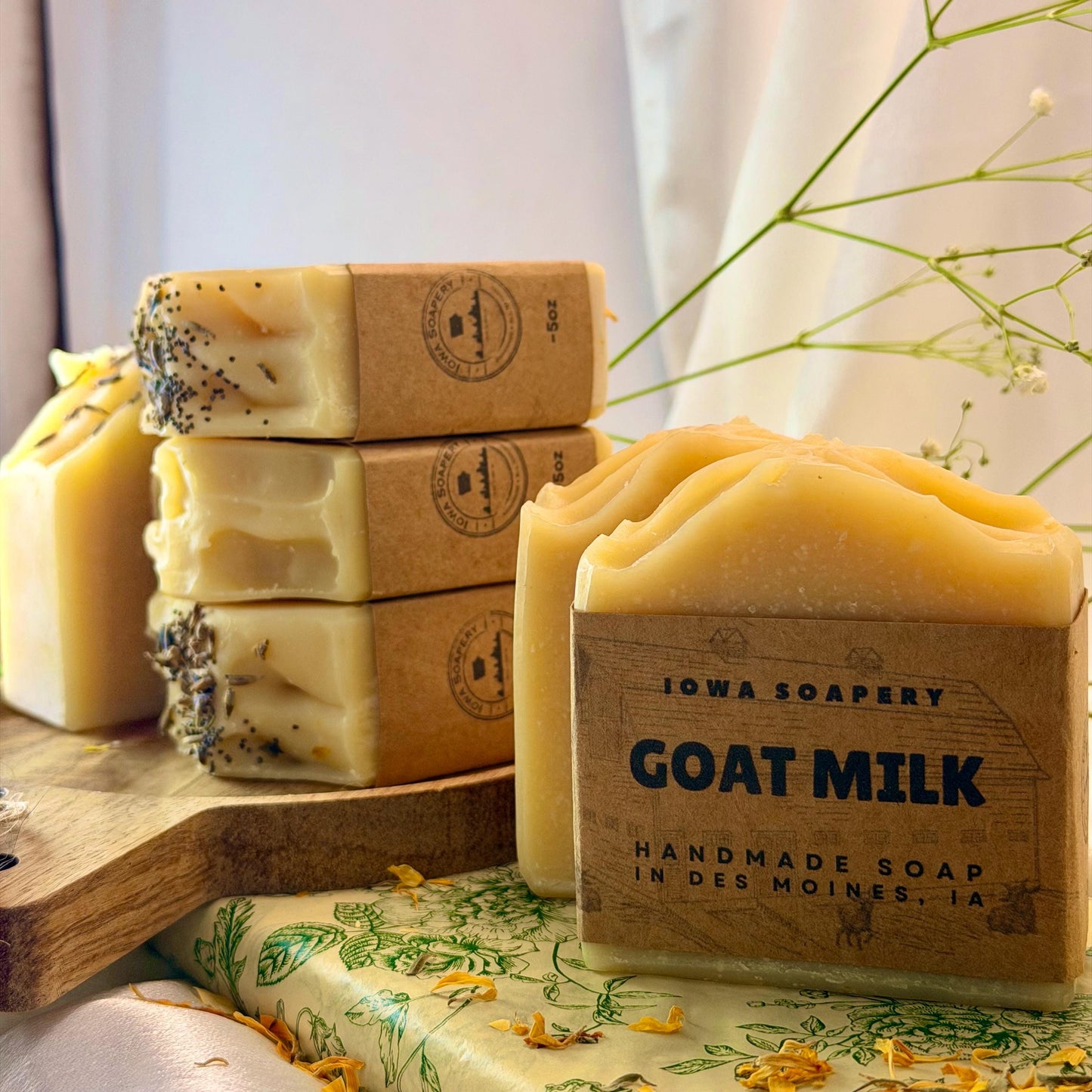 Goat Milk & Honey Soap ~5oz – Handcrafted Cold Process Soap